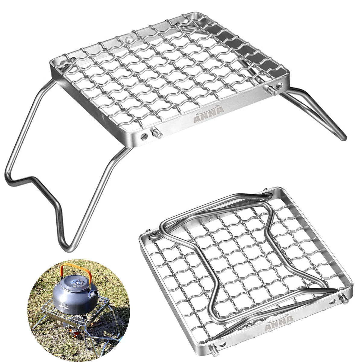 Stainless Steel Folding Campfire Grill 1