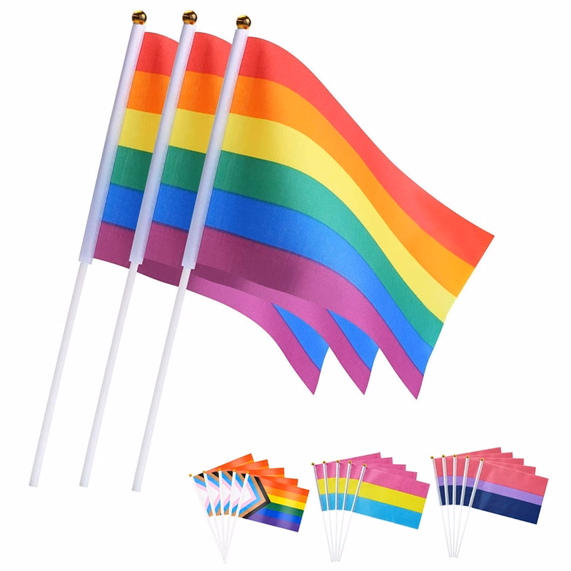 Rainbow Hand-Waved Flag 200MOQ