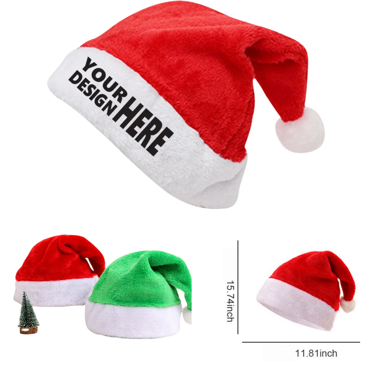 LuxPlush Adult Santa Hat 1