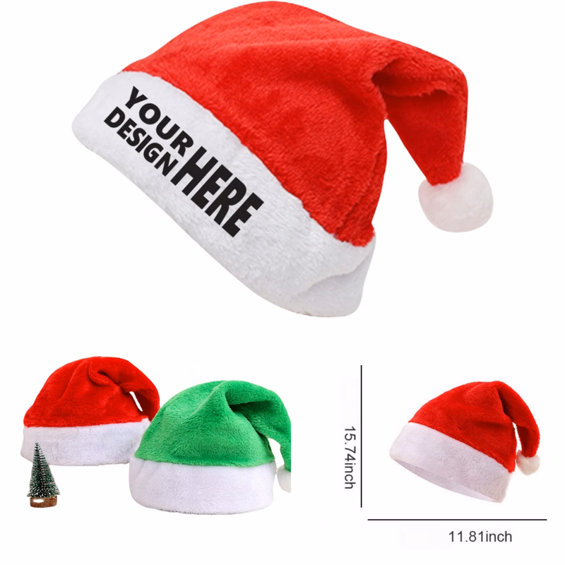 LuxPlush Adult Santa Hat