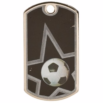 Soccer Star Metal Dog Tag