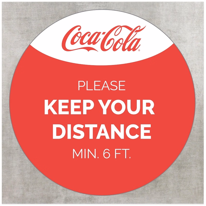Social Distancing Floor Graphics Decal  24" round