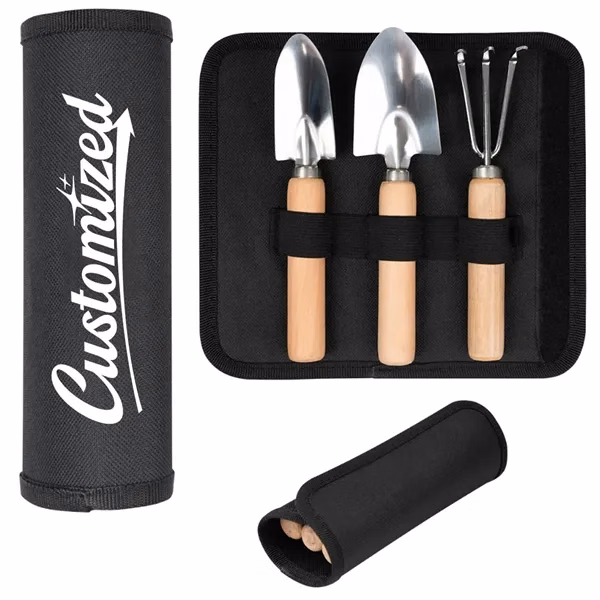Custom 3-Piece Stainless Tool Set with Wooden Handles and Case — Garden Giveaway
