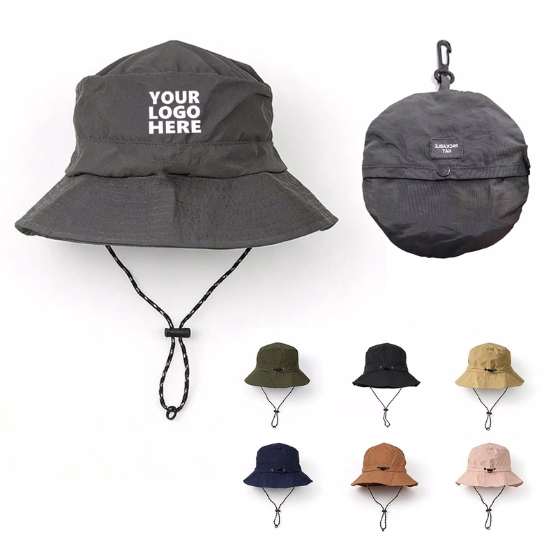MOQ50 Adjustable Waterproof Packable Bucket Hat