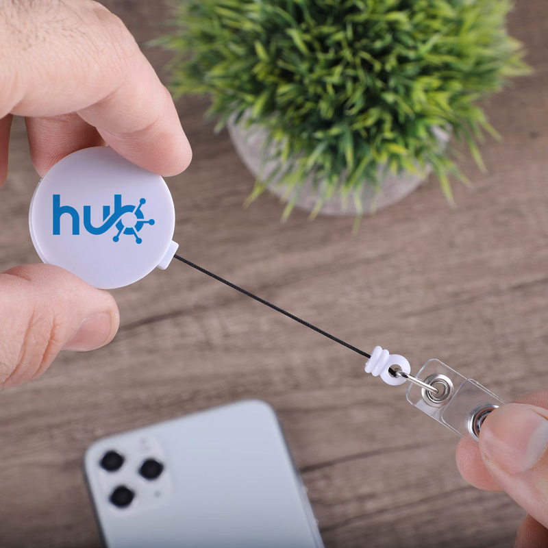Id Buddy Round Retractable Swivel Badge Reel