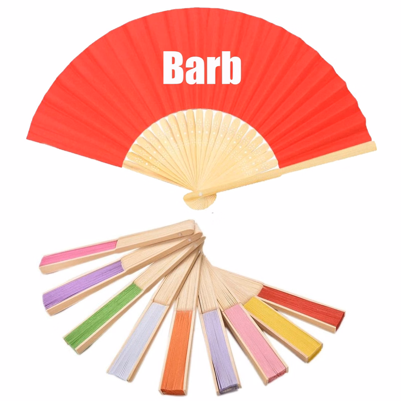 Hand Held Paper Fans Bamboo Folding Fans