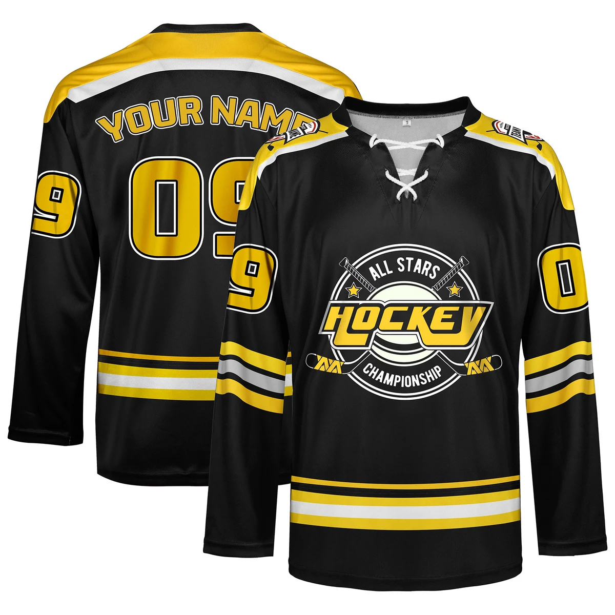 Custom Performance Personalized Ice Hockey Jersey W/Lace (Full Color Dye Sublimated) 1