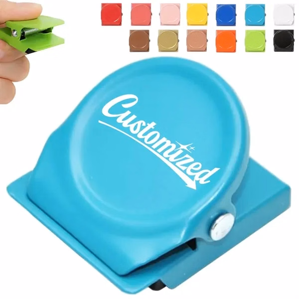 Custom Plastic Magnetic Clip with Strong Spring Grip — Office and Kitchen Giveaway