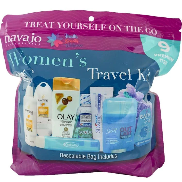 Women's Zip Bag Travel Kits - 9 Piece 1