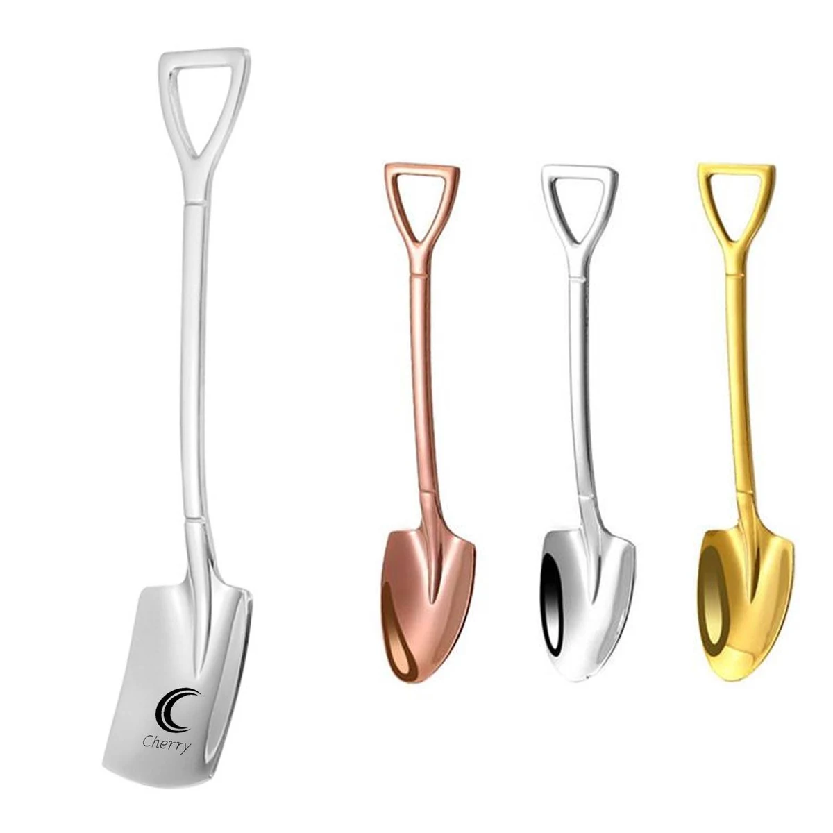 Spade Shape Stainless Steel Spoon 1