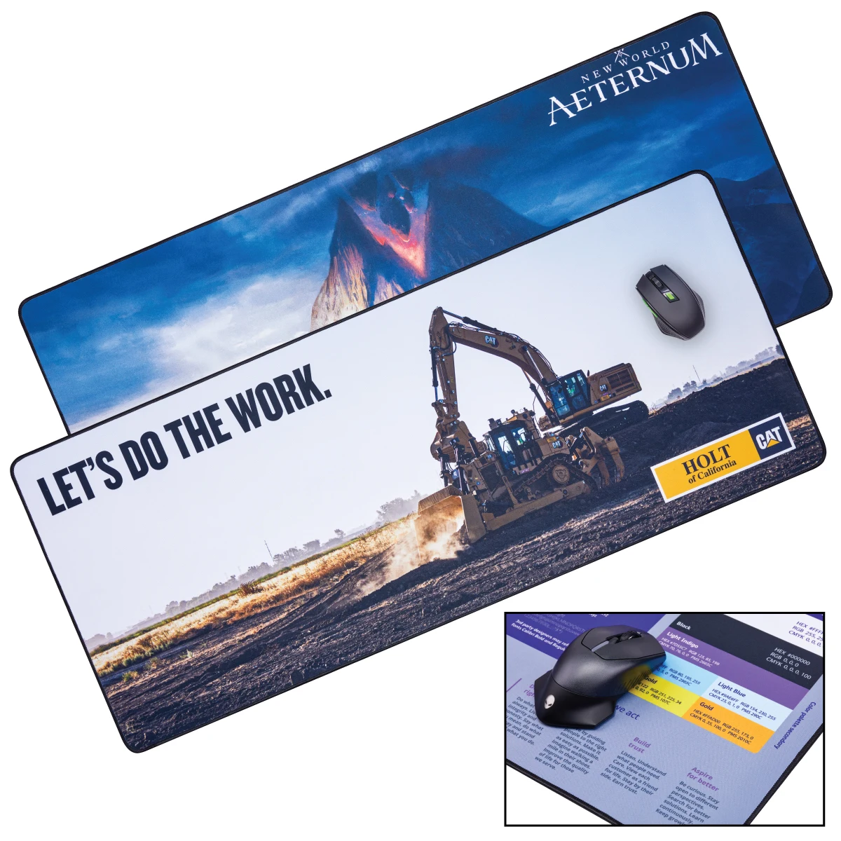 XXL Mouse Pad Desk Mat w/Stitched Edges and Full Color Dye Sublimation 1