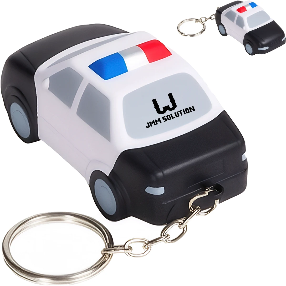 PU Foam Police Car Stress Reliever Keychain Toy 1