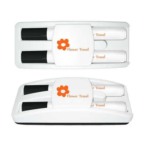 Dry Erase Gear Dry Erase Marker & Eraser Set - Black & Black 1