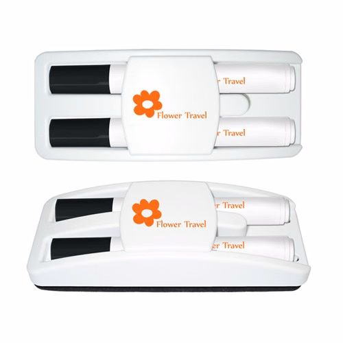 Dry Erase Gear Dry Erase Marker & Eraser Set - Black & Black