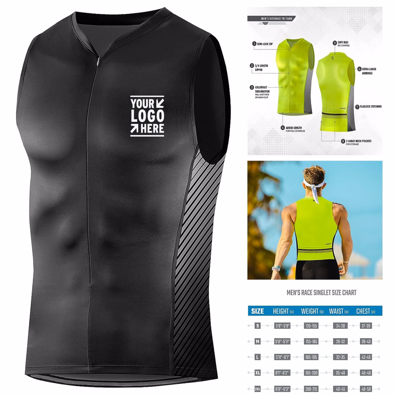 Open Water Swimming Triathlon Wetsuit Synergy Men's Sleeveless Top