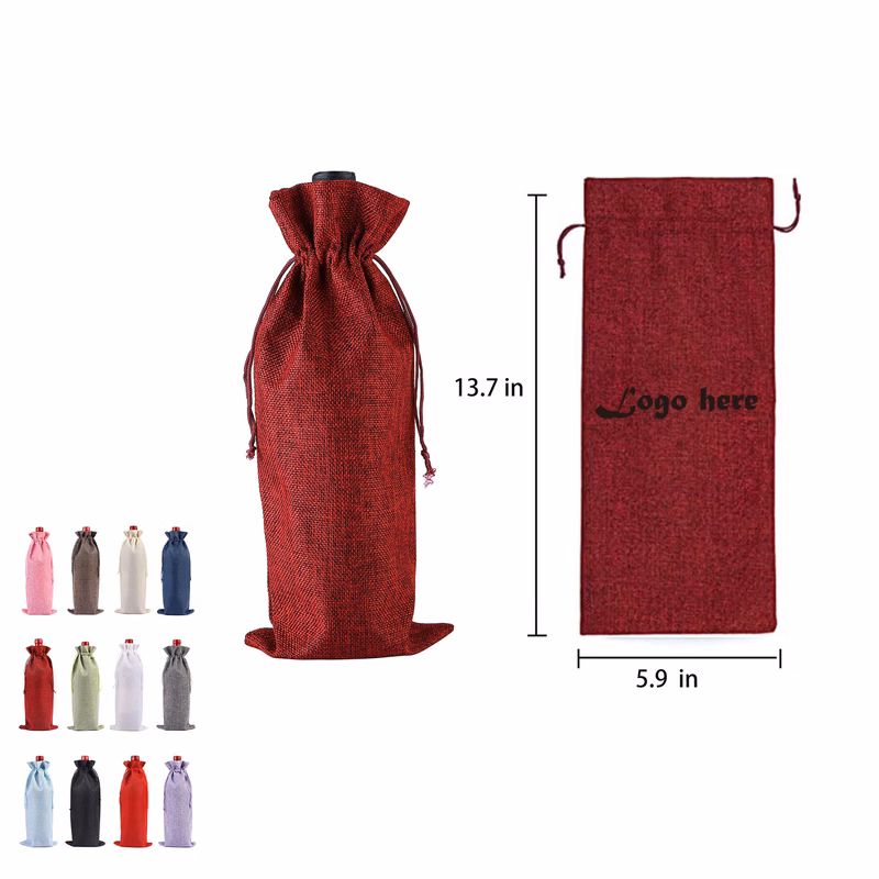 Wine Bags Drawstring Champagne