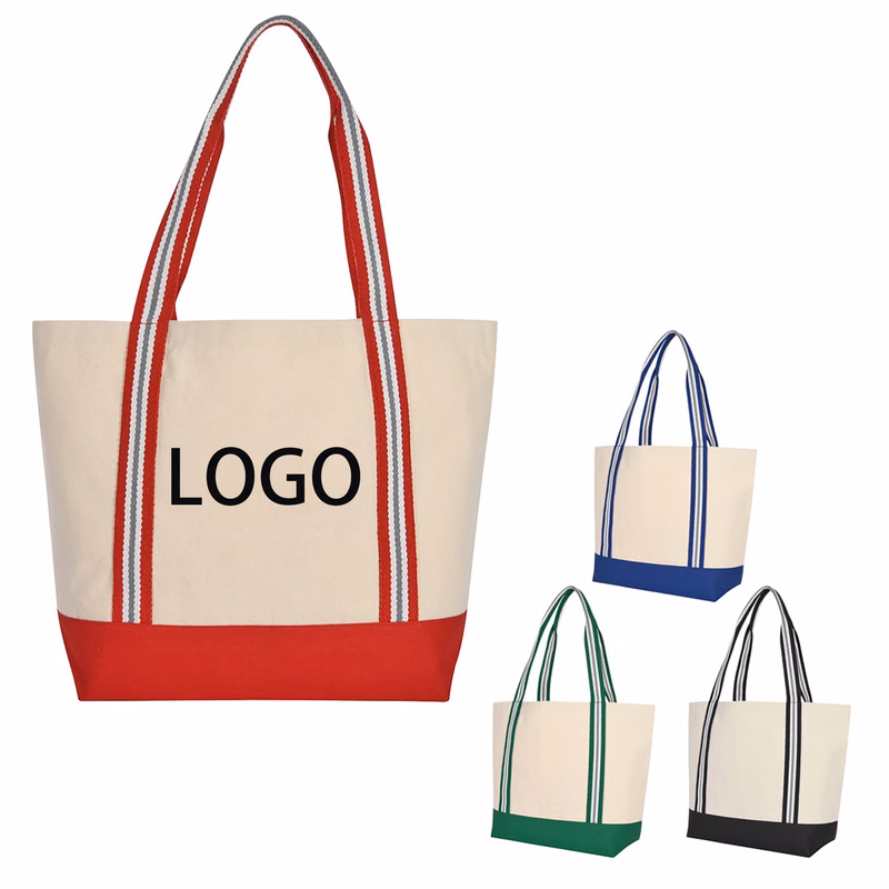 Canvas Tote Bag Inner Zipper Pocket