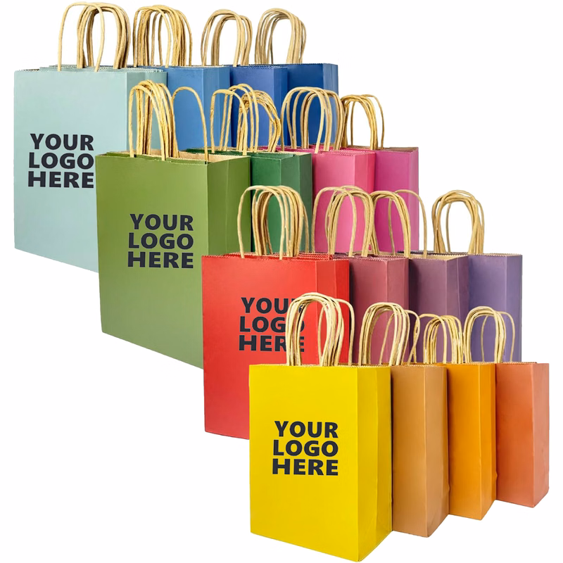 Reusable 100% Recyclable Kraft Paper Handbag