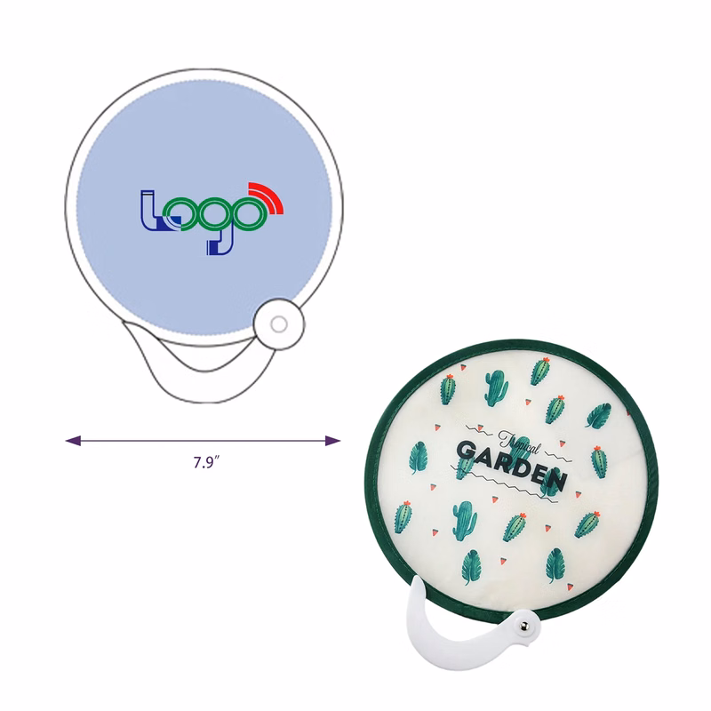 Folding Small Hand Group Advertising Fan MOQ 100PCS