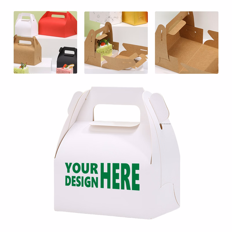 MOQ50 Custom Kraft Paper Bakery Boxes for Pastries