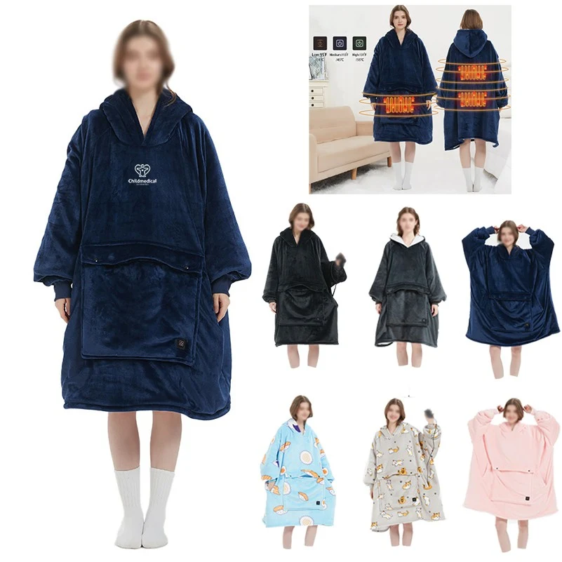 USB Heated Oversized Hooded Blanket Adult 1
