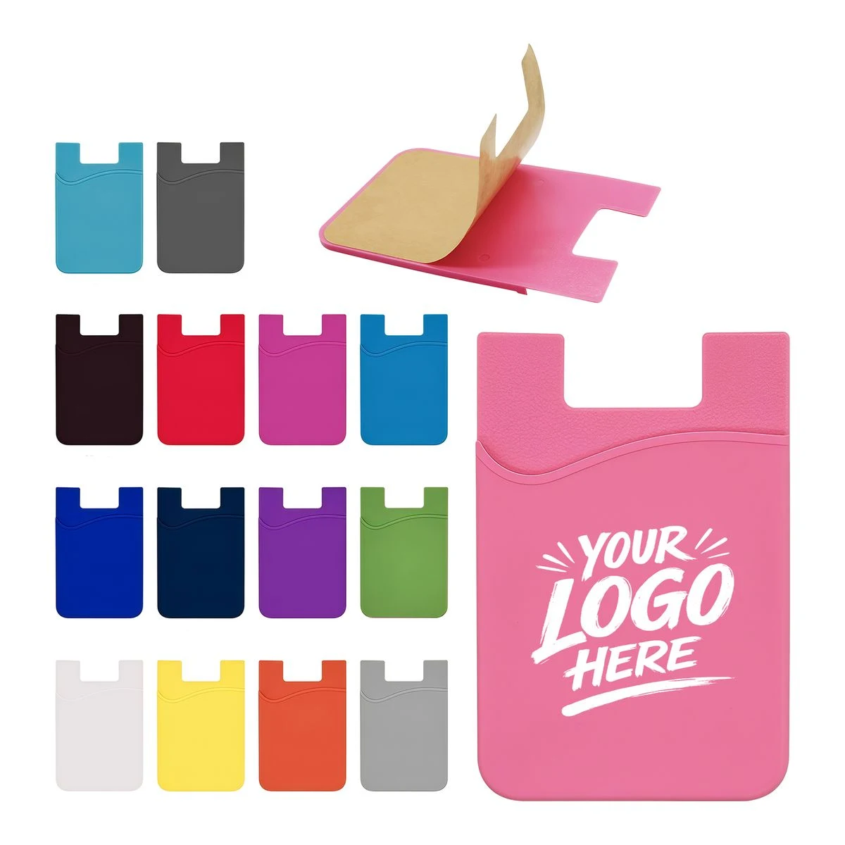 Stick-On Phone Card Holder for Credit Cards and IDs 1
