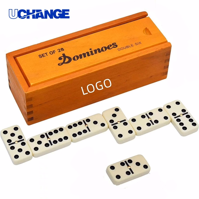 Domino Game Set with Wood Box for Game Nights