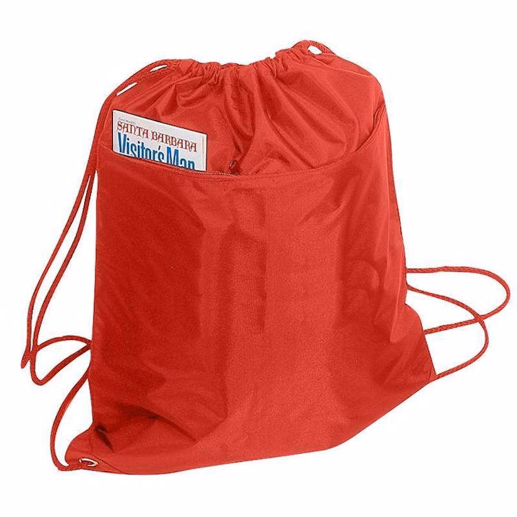 Drawstring Tote Bags - Red