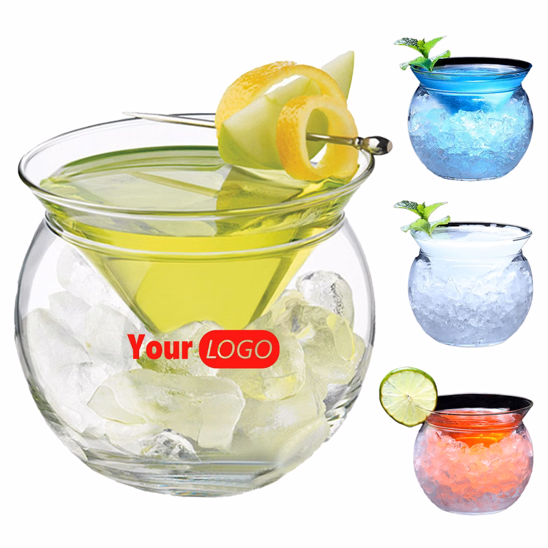 Glass Creative Circular Cocktail Cup