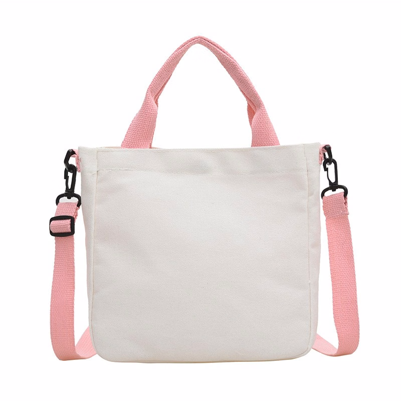 Solid-Color Canvas Bag Multi-Purpose Crossbody Shoulder Handbag
