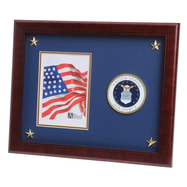 U.S. Air Force Medallion 5-Inch by 7-Inch Picture Frame with Stars 1