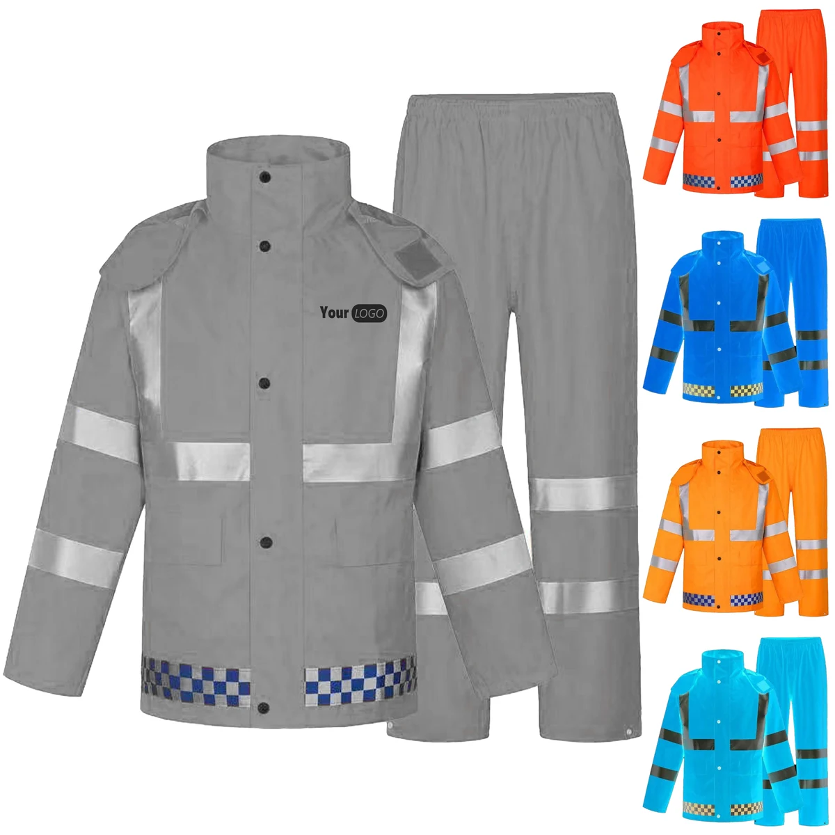 Polyester Reflective Waterproof Rain Suit 1