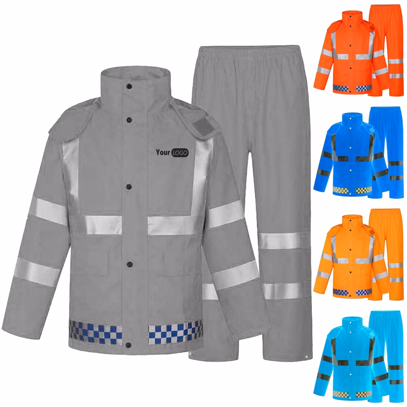 Polyester Reflective Waterproof Rain Suit