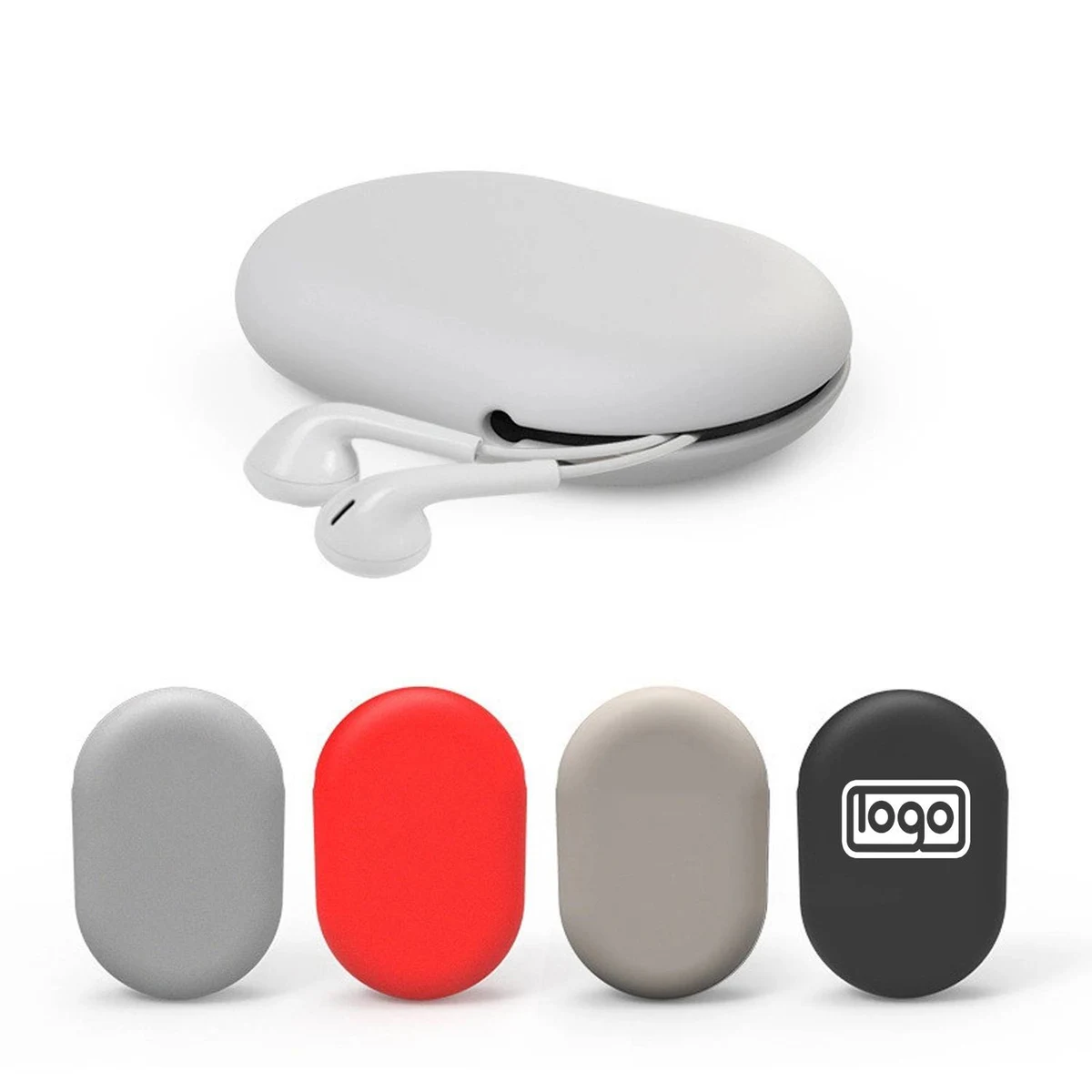 Portable Silicone Earphone Carrying Case Storage Bag 1
