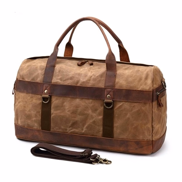 Duffel Bag Waterproof Canvas Leather Travel bag