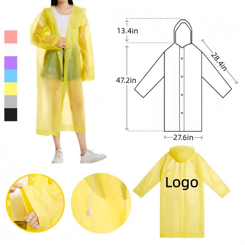 Reusable Adult One Piece Thickened Raincoat