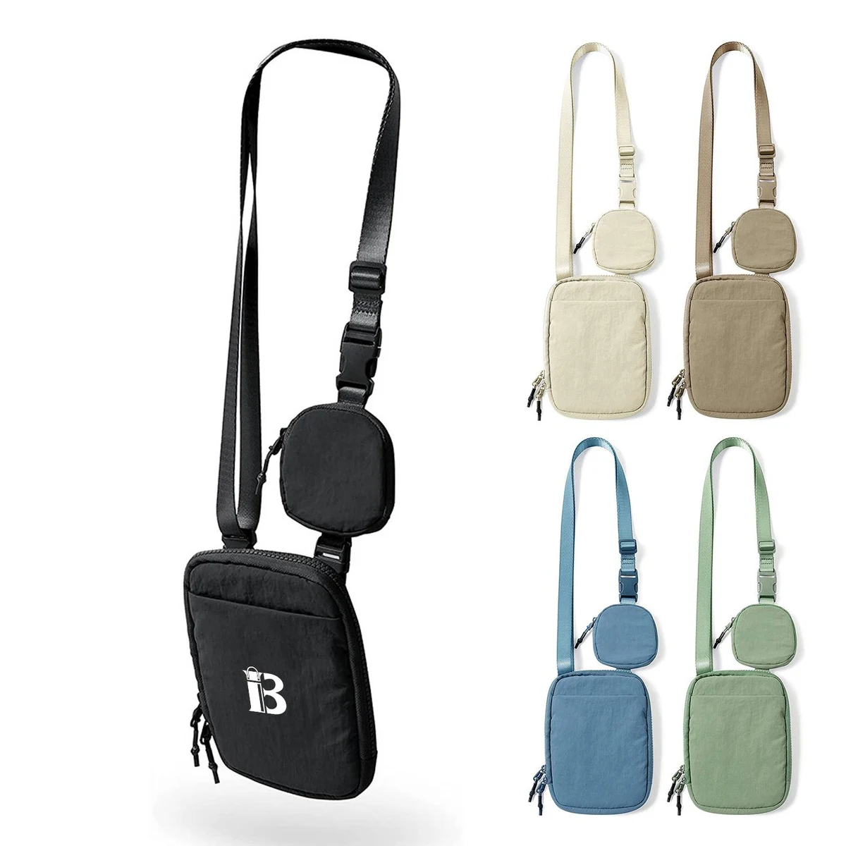 Nylon Crossbody Bag With A Mini Wallet 1