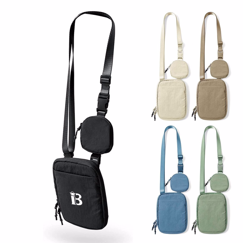 Nylon Crossbody Bag With A Mini Wallet