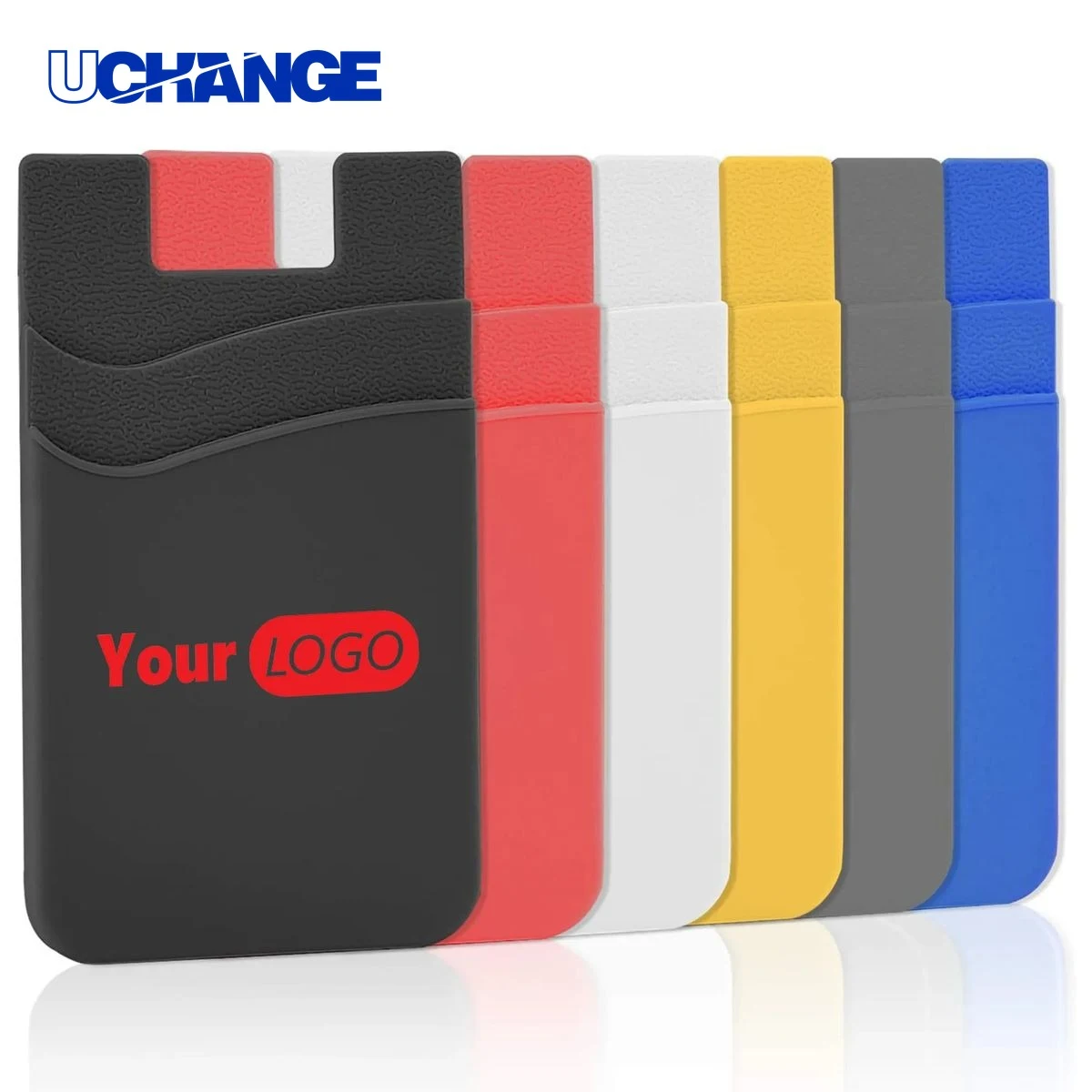 Silicone Credit Card Holder Sticker Phone Wallet 1
