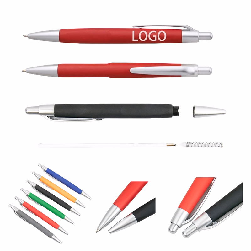 Click Action Plastic Ballpoint Pens