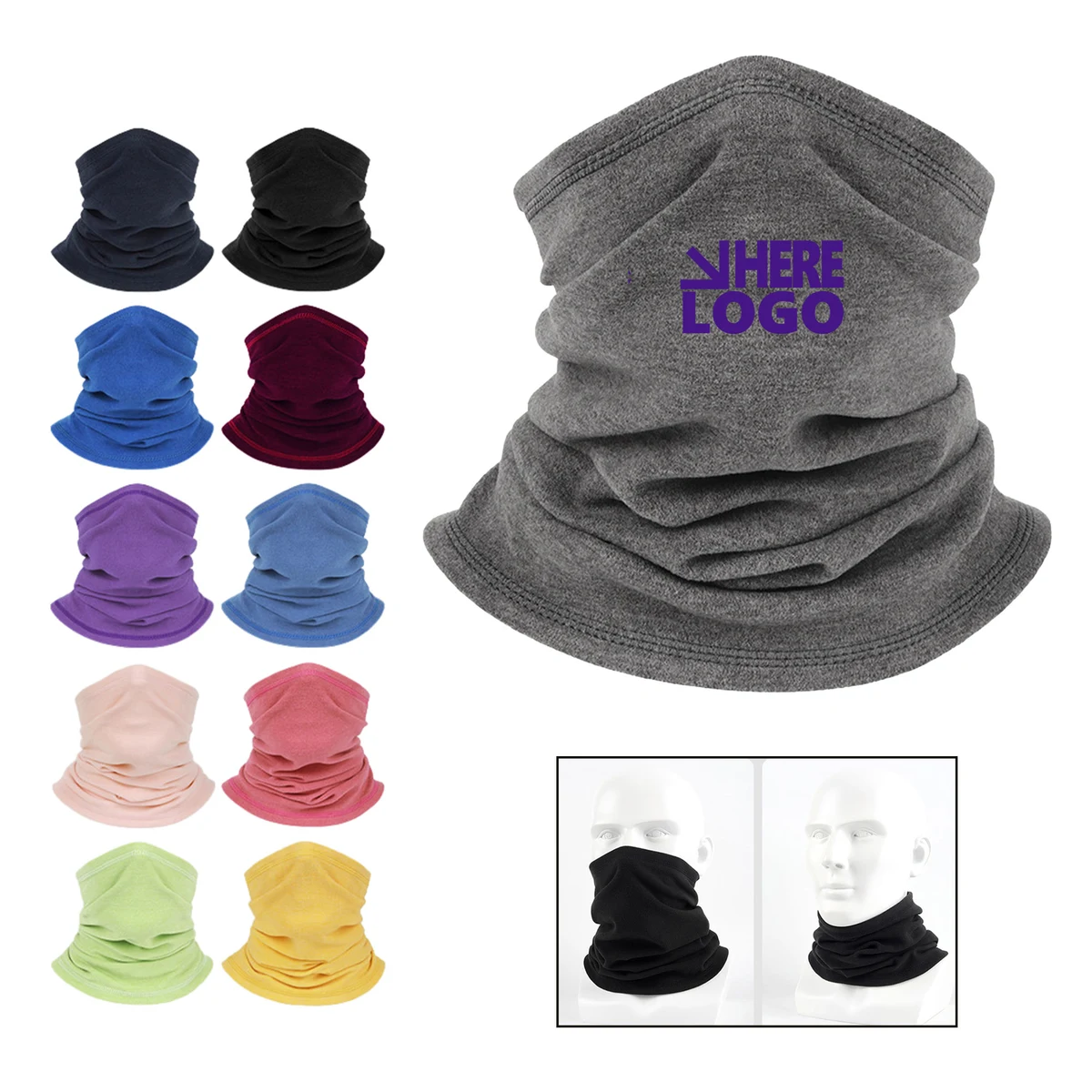 Fleece Neck Gaiter Face Mask Scarf 1