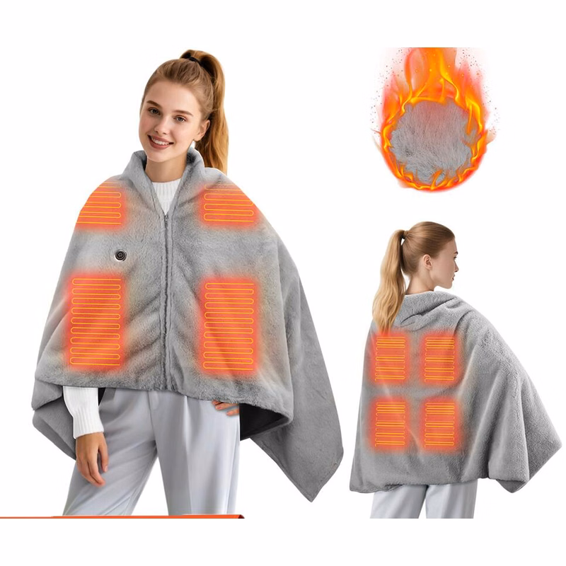 Winter Padded Warm Electric Heating Shawl Blanket