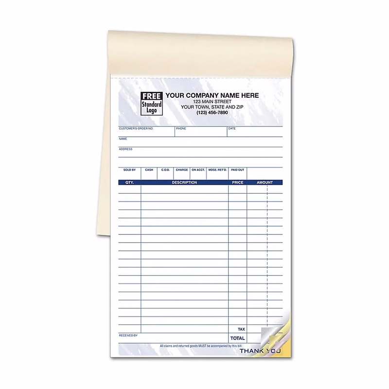 Multi-Purpose Sales Books, Colors Design, Large