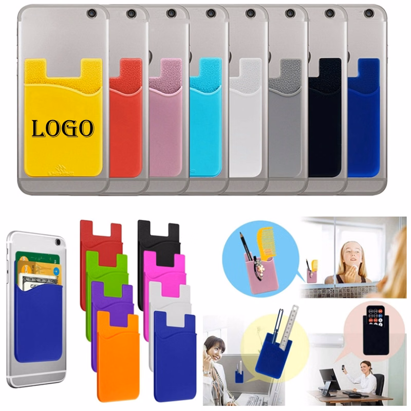 Portable Silicone Phone Card Sleeve MOQ50