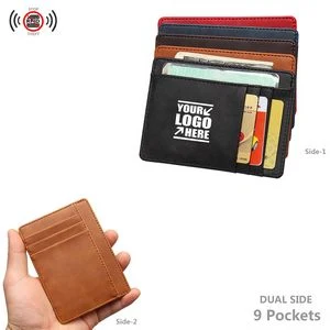 RFID Blocking 9 pockets PU Leather Card Holder Wallet 1