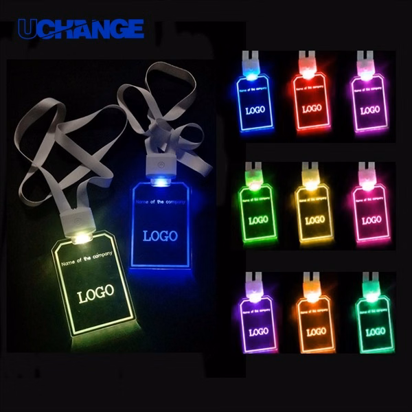 LED Name Tag with Lanyard
