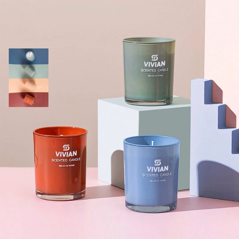 10 Oz. Soy Wax Aromatherapy Candles In Colorful Glass
