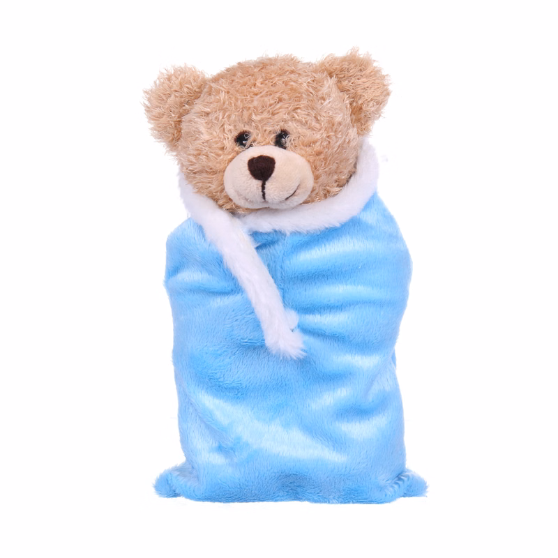 Soft Plush Tan Bear in Baby Sleeping Bag