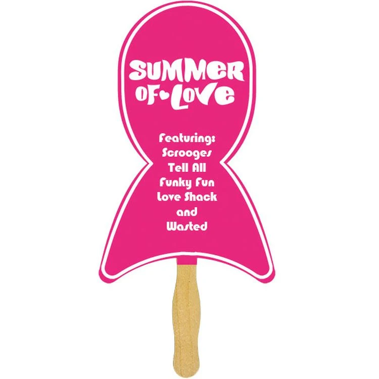 Ribbon Glued Hand Fan (1 Side/ 1 imprint color) 1