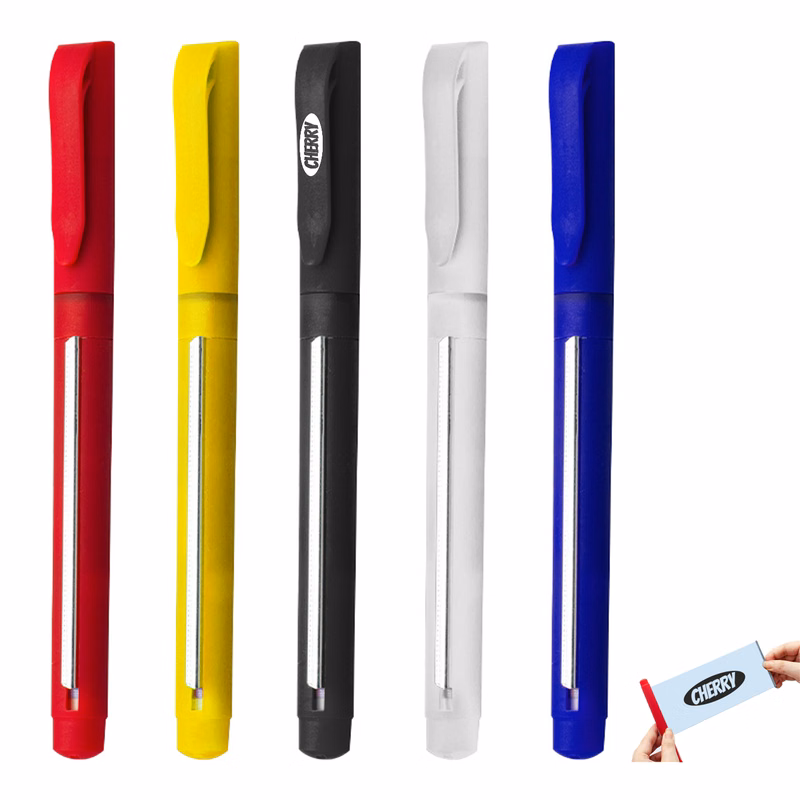 Plastic Cap Action Banner Ballpoint Pen